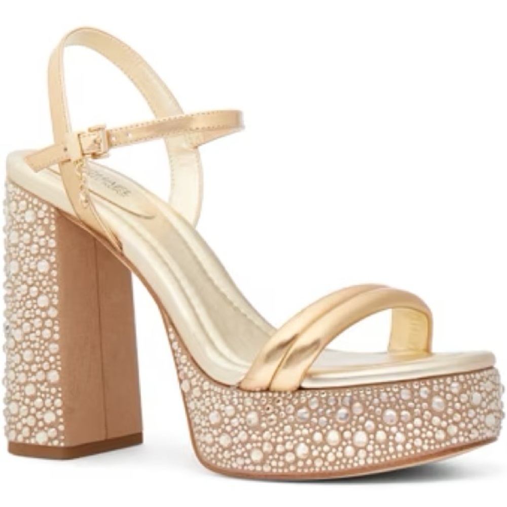 Elegant Michael Kors Laci Platform Sandal Gold